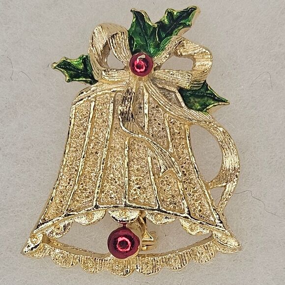 Gold Bell Brooch - Picture 2 of 7